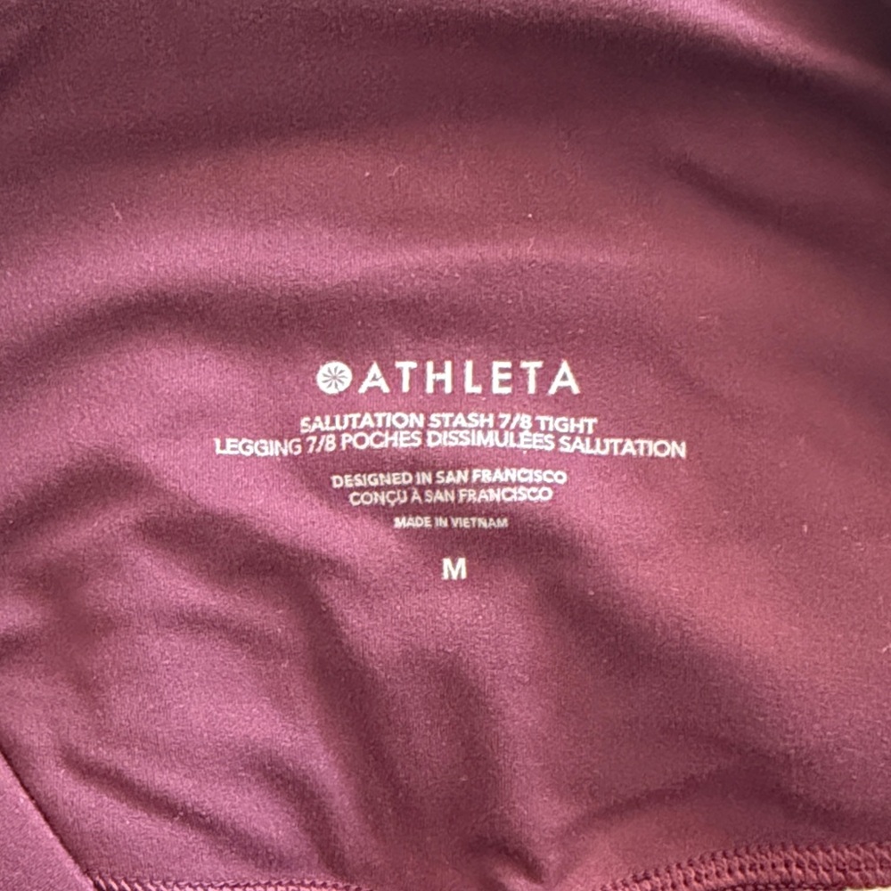 Athleta Deep Wine 7/8 Leggings